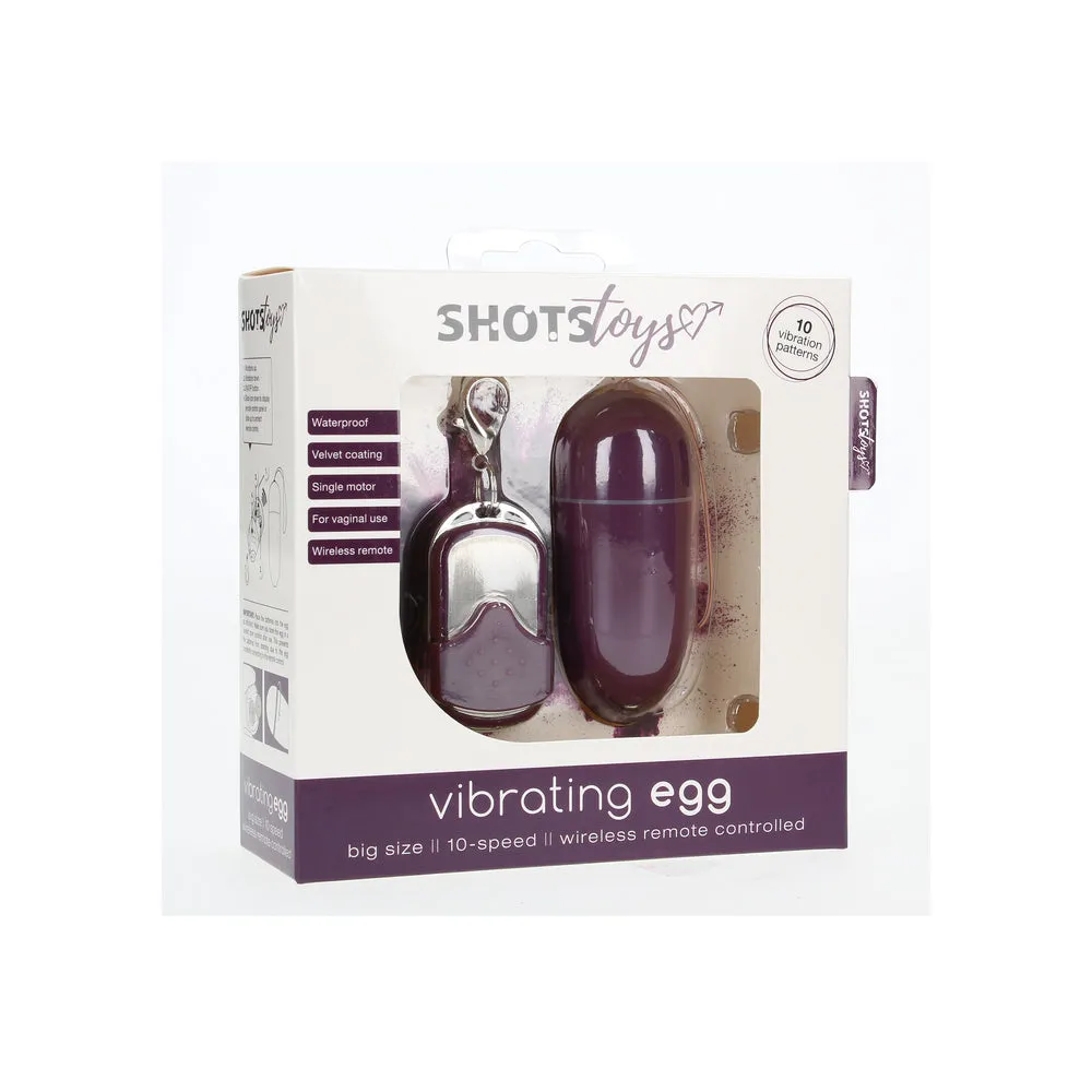 10 Speed Remote Vibrating Egg BIG Purple