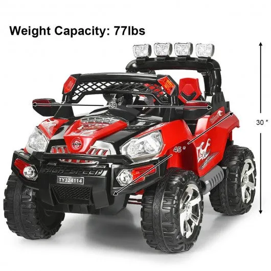 12 V Kids Ride On SUV Car with Remote Control LED Lights