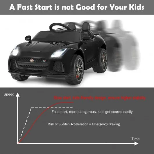 12V Jaguar F-Type SVR Licensed Kids Ride On Car-Black