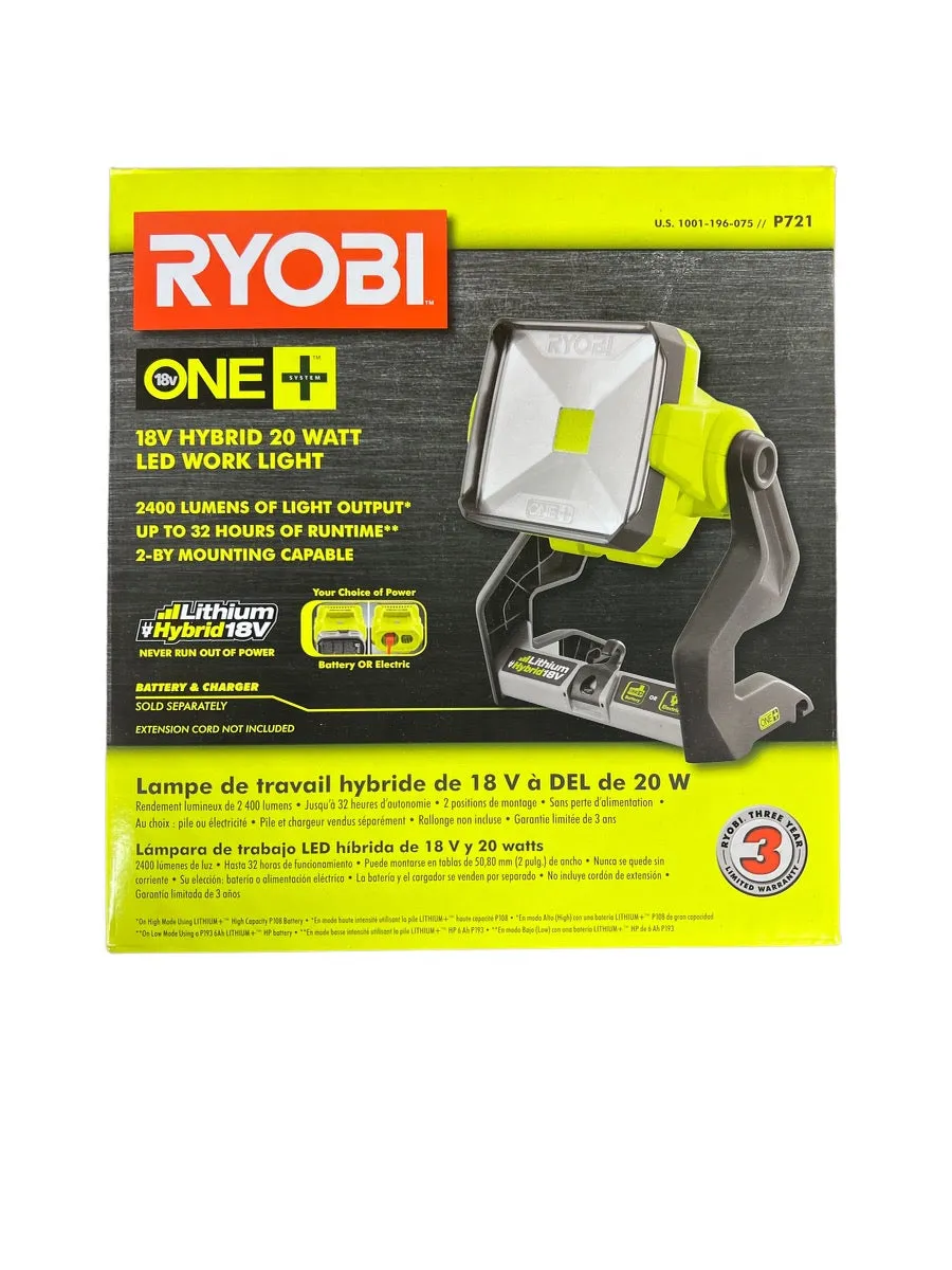 18-Volt ONE  Hybrid 20-Watt LED Work Light (Tool-Only) LP