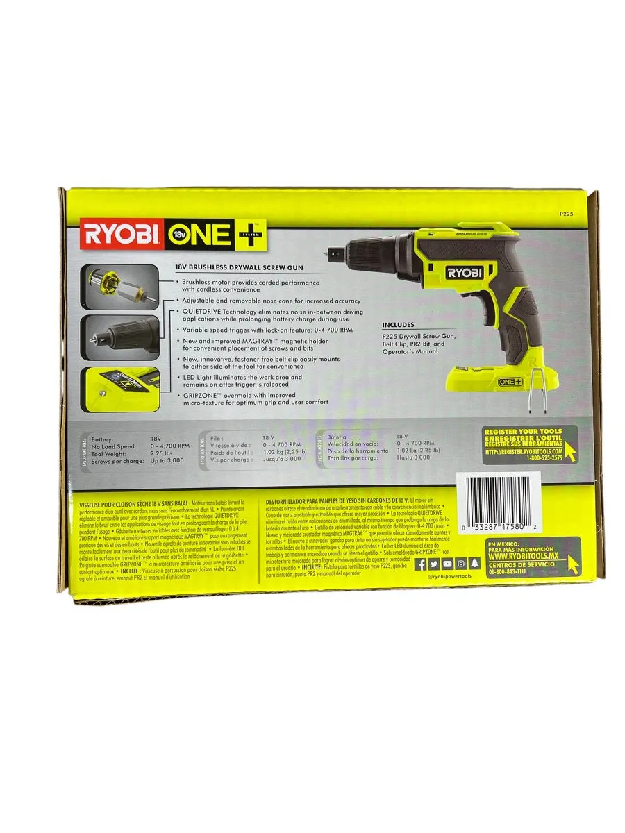 18-Volt ONE  Lithium-Ion BRUSHLESS Drywall Screw Gun