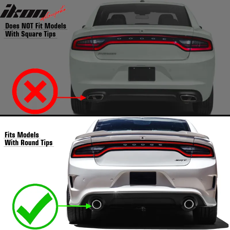 2015-2023 Dodge Charger Rear Bumper Diffuser w/ LED Brake Light Lamp