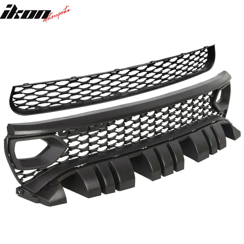 2015-2023 Dodge Charger Upper & Lower Car Grilles w/ Air Ducts 2PC PP