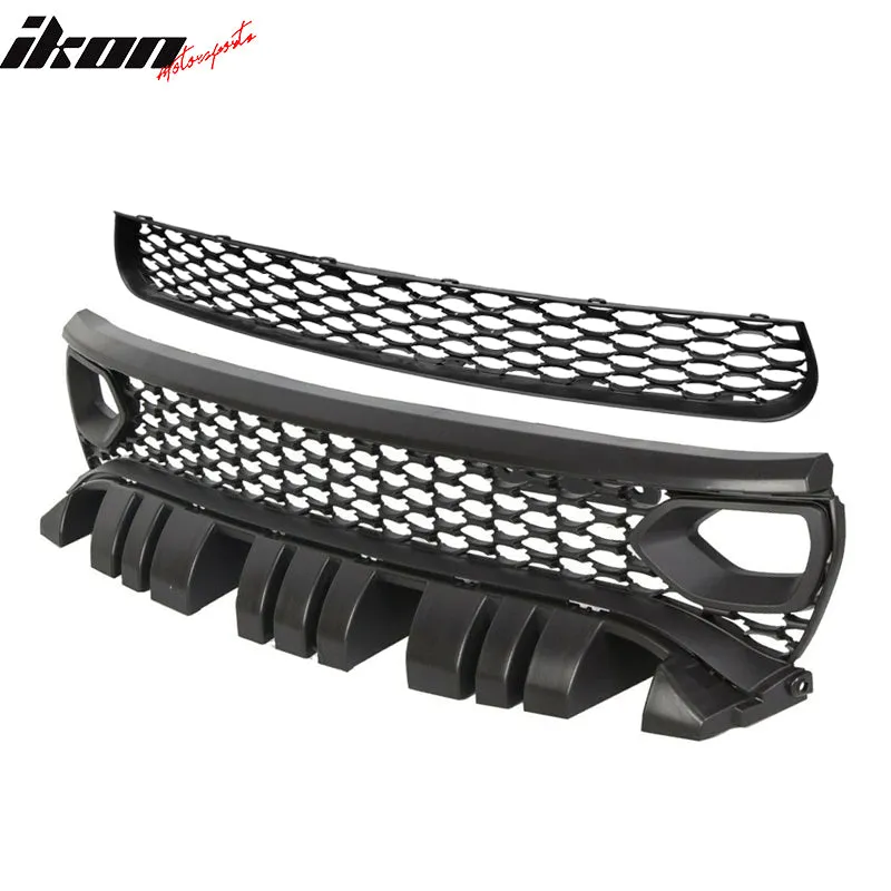 2015-2023 Dodge Charger Upper & Lower Car Grilles w/ Air Ducts 2PC PP