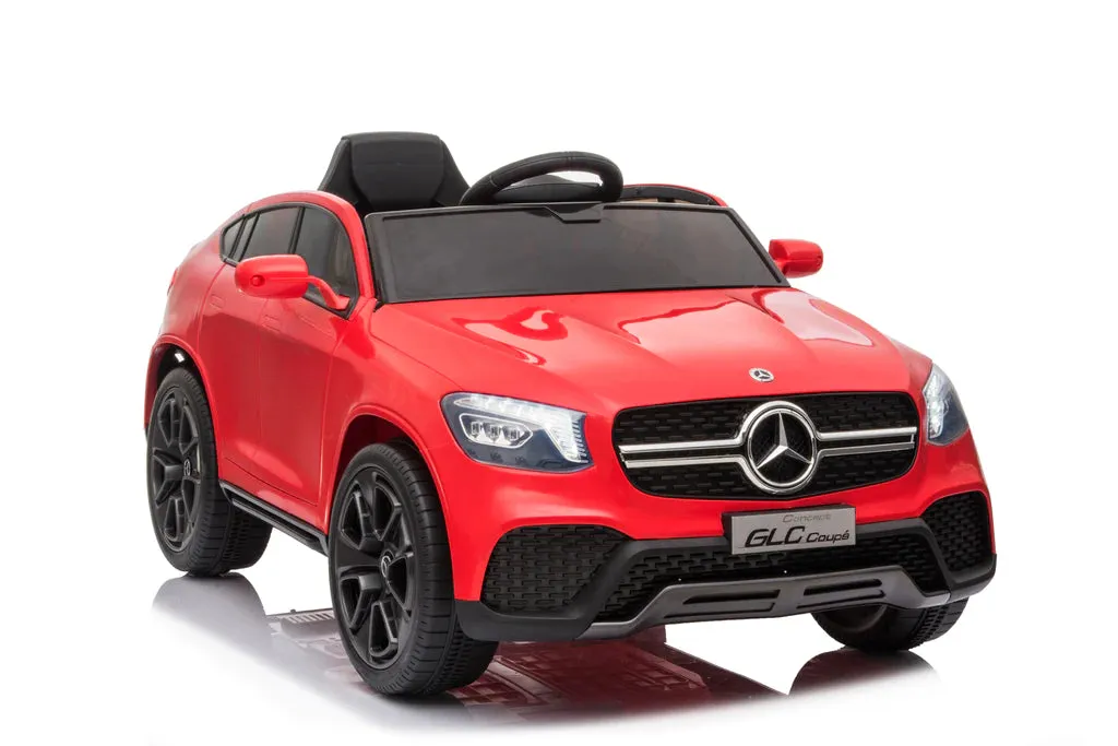 2025 Licensed GLC Upgraded 12V Mercedes Benz Coupe Kids Ride On Car | Leather Seat | Rubber Tires | 1 Seater | Remote