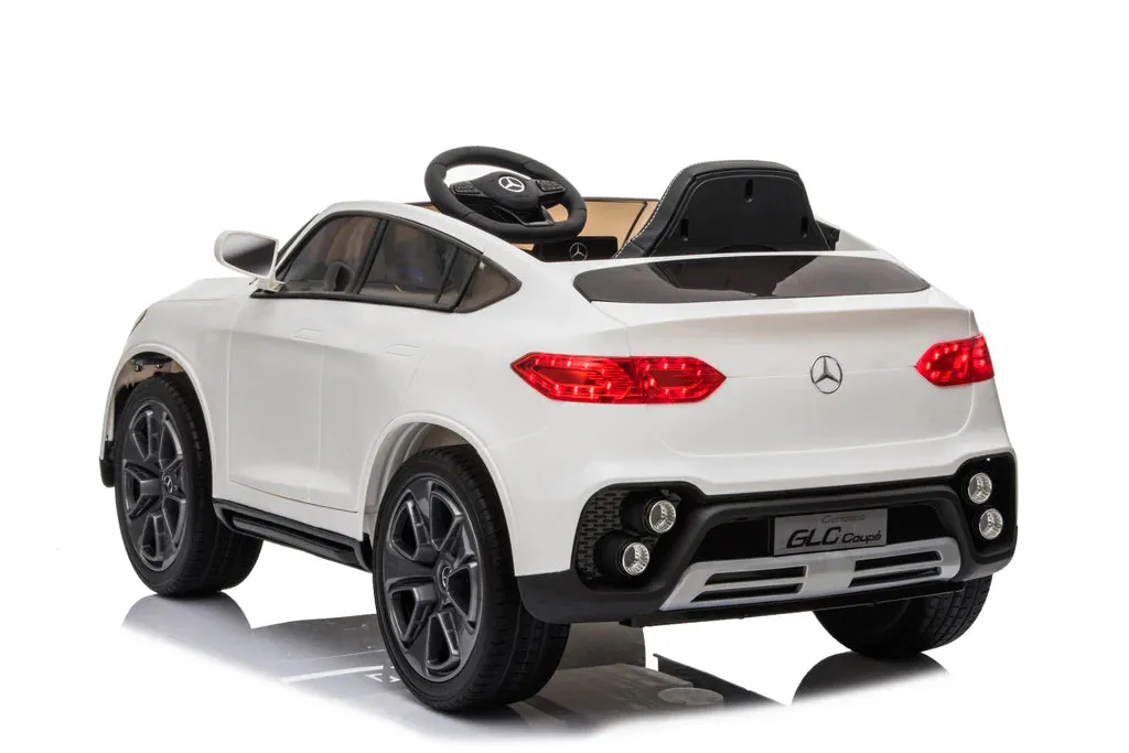 2025 Licensed GLC Upgraded 12V Mercedes Benz Coupe Kids Ride On Car | Leather Seat | Rubber Tires | 1 Seater | Remote