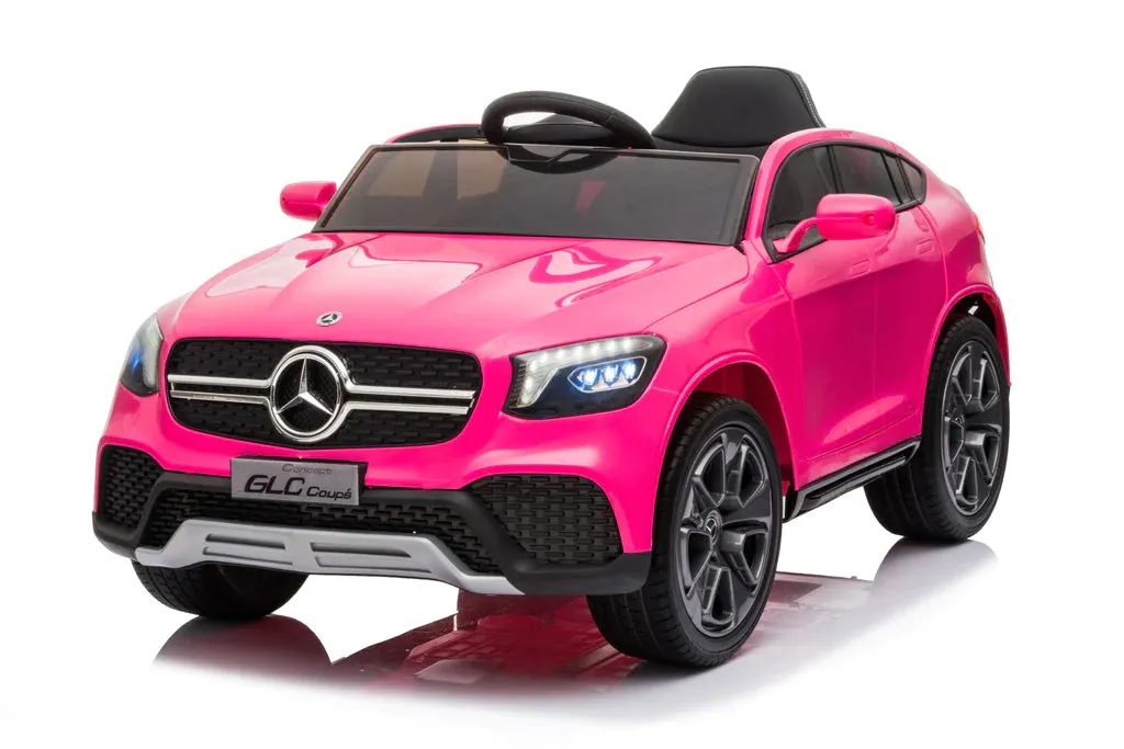 2025 Licensed GLC Upgraded 12V Mercedes Benz Coupe Kids Ride On Car | Leather Seat | Rubber Tires | 1 Seater | Remote