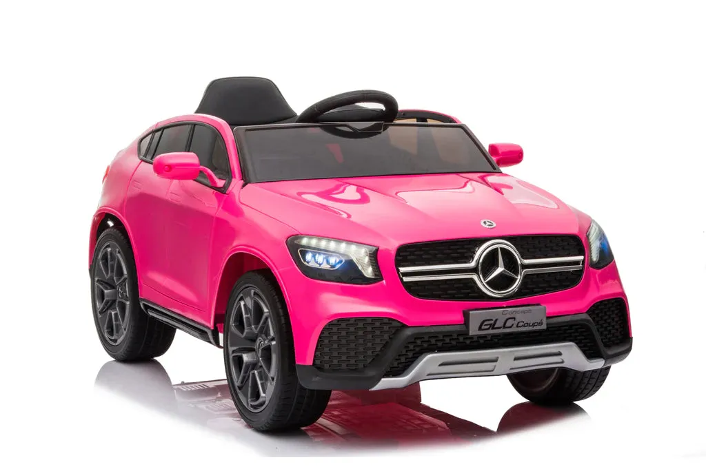 2025 Licensed GLC Upgraded 12V Mercedes Benz Coupe Kids Ride On Car | Leather Seat | Rubber Tires | 1 Seater | Remote