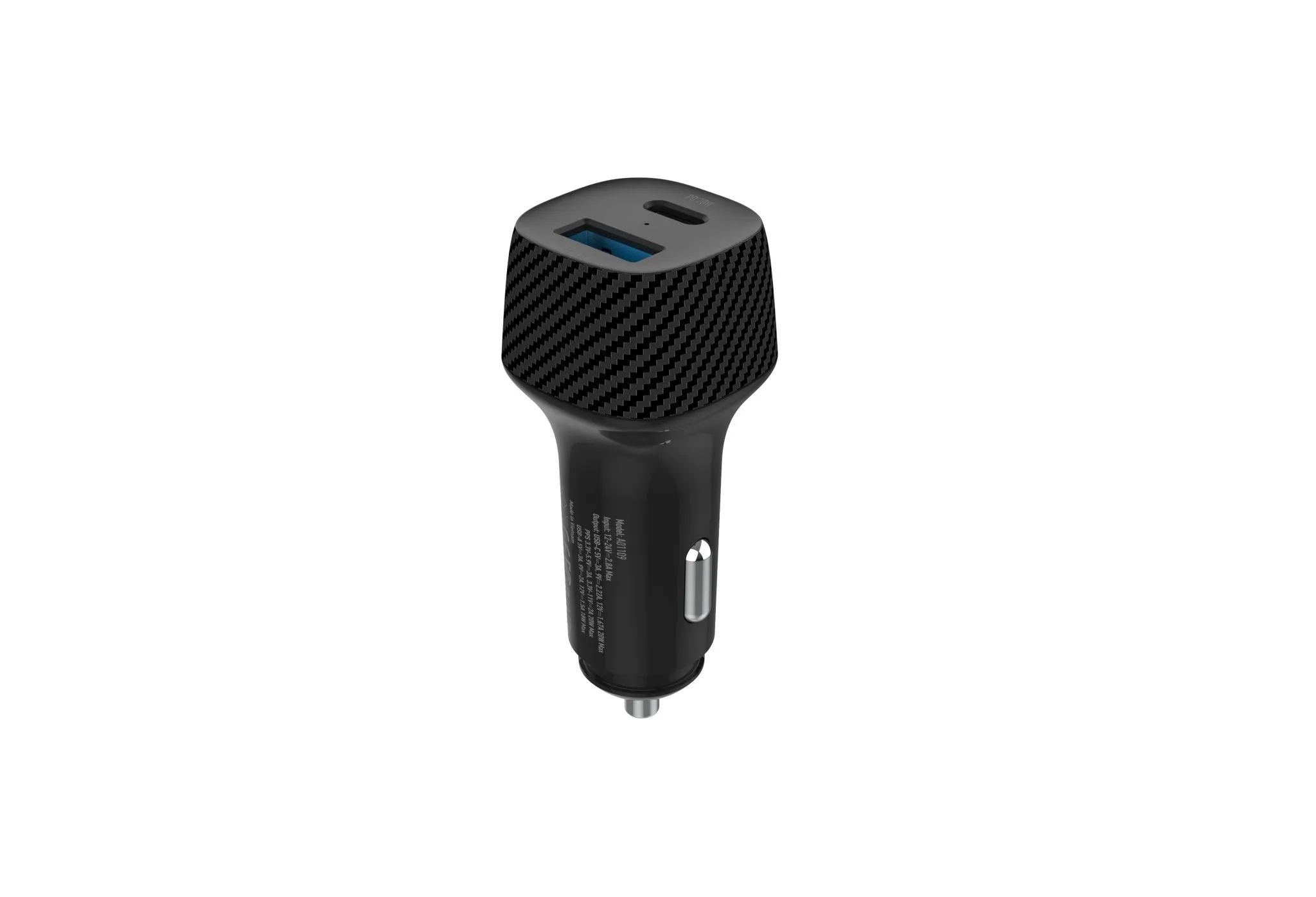 20W Dual Port Car Charger, USB-A & USB-C Outputs*