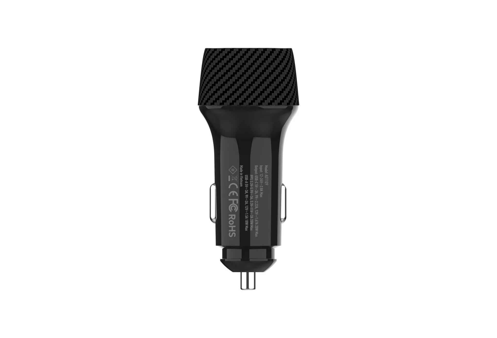 20W Dual Port Car Charger, USB-A & USB-C Outputs