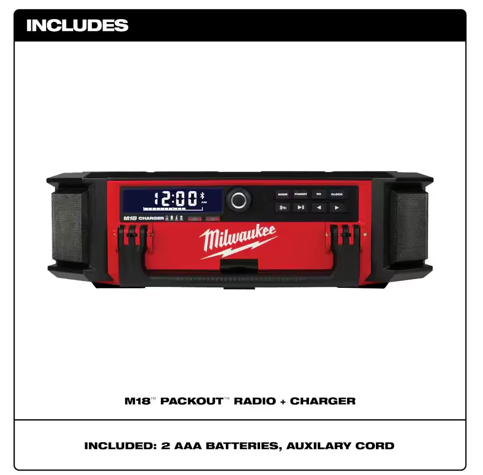 2950-20 Milwaukee M18 PACKOUT Radio / Speaker with Charger