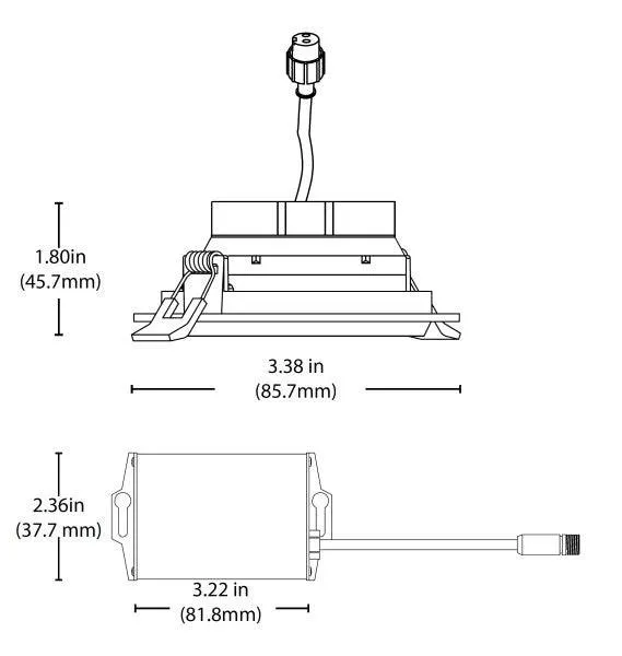 3-inch LED Gimbal Recessed Downlight in White, 2700K