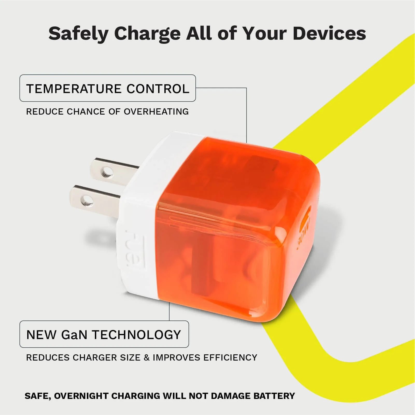 30W USB C Charger Vibrant Orange - Wall Charger