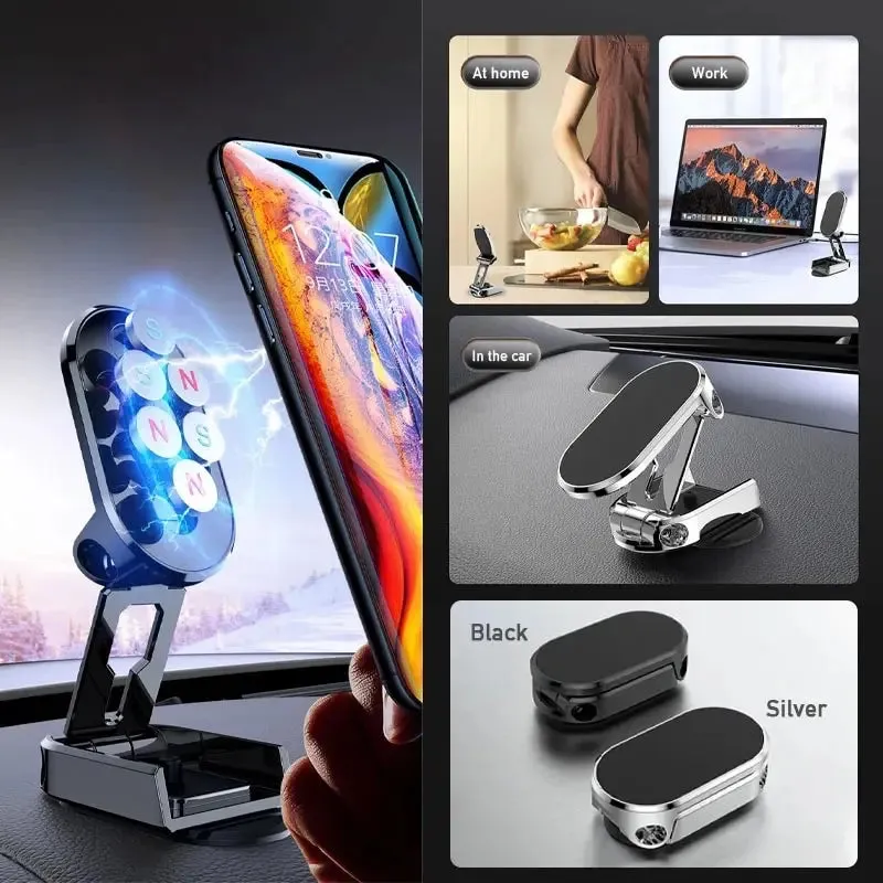 360 Rotatable Magnetic Car Phone Holder Magnet Smartphone Support GPS Foldable Phone Bracket in Car For iPhone Samsung Xiaomi