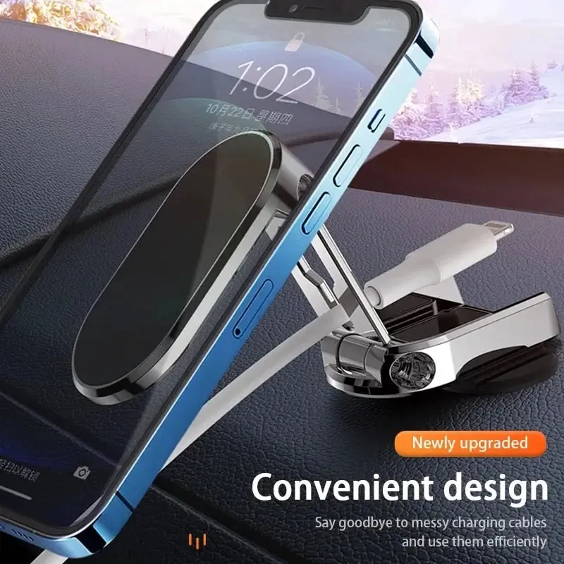 360 Rotatable Magnetic Car Phone Holder Magnet Smartphone Support GPS Foldable Phone Bracket in Car For iPhone Samsung Xiaomi