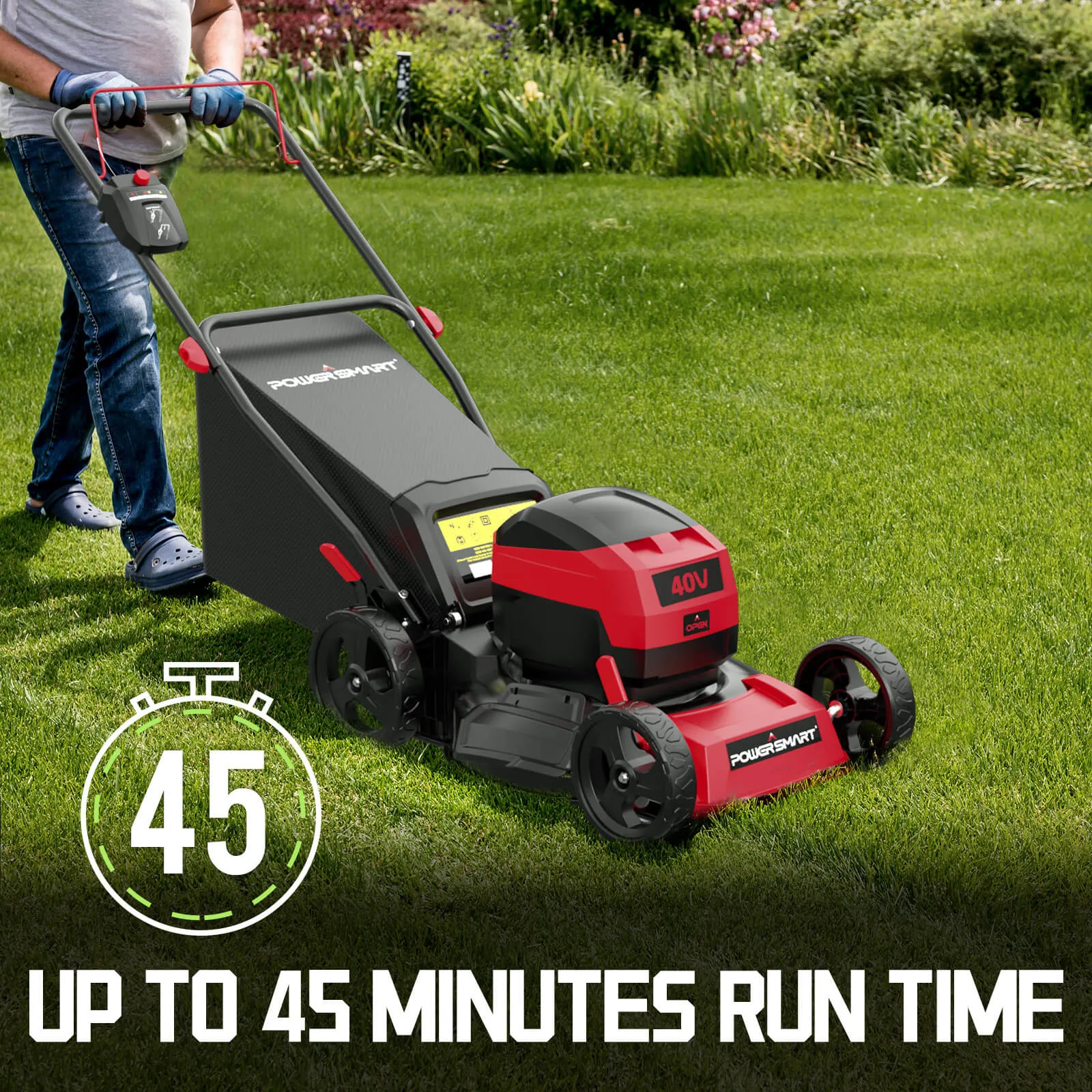 40V Cordless Lawn Care Bundle: Lawn Mower & String Trimmer & Blower & String Trimmer Kit