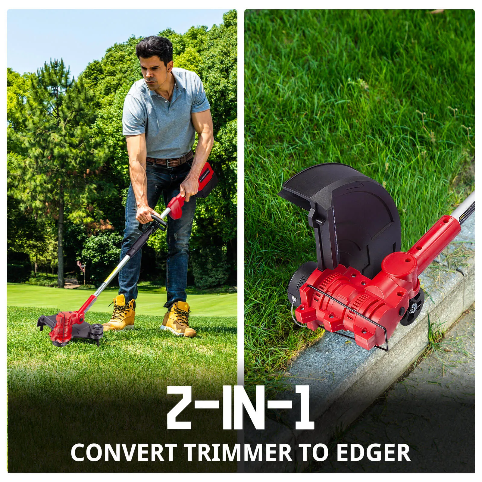 40V Cordless Lawn Care Bundle: Lawn Mower & String Trimmer & Blower & String Trimmer Kit