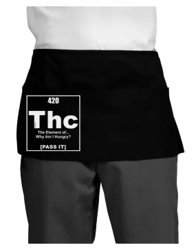 420 Element THC Funny Stoner Dark Adult Mini Waist Apron, Server Apron by TooLoud