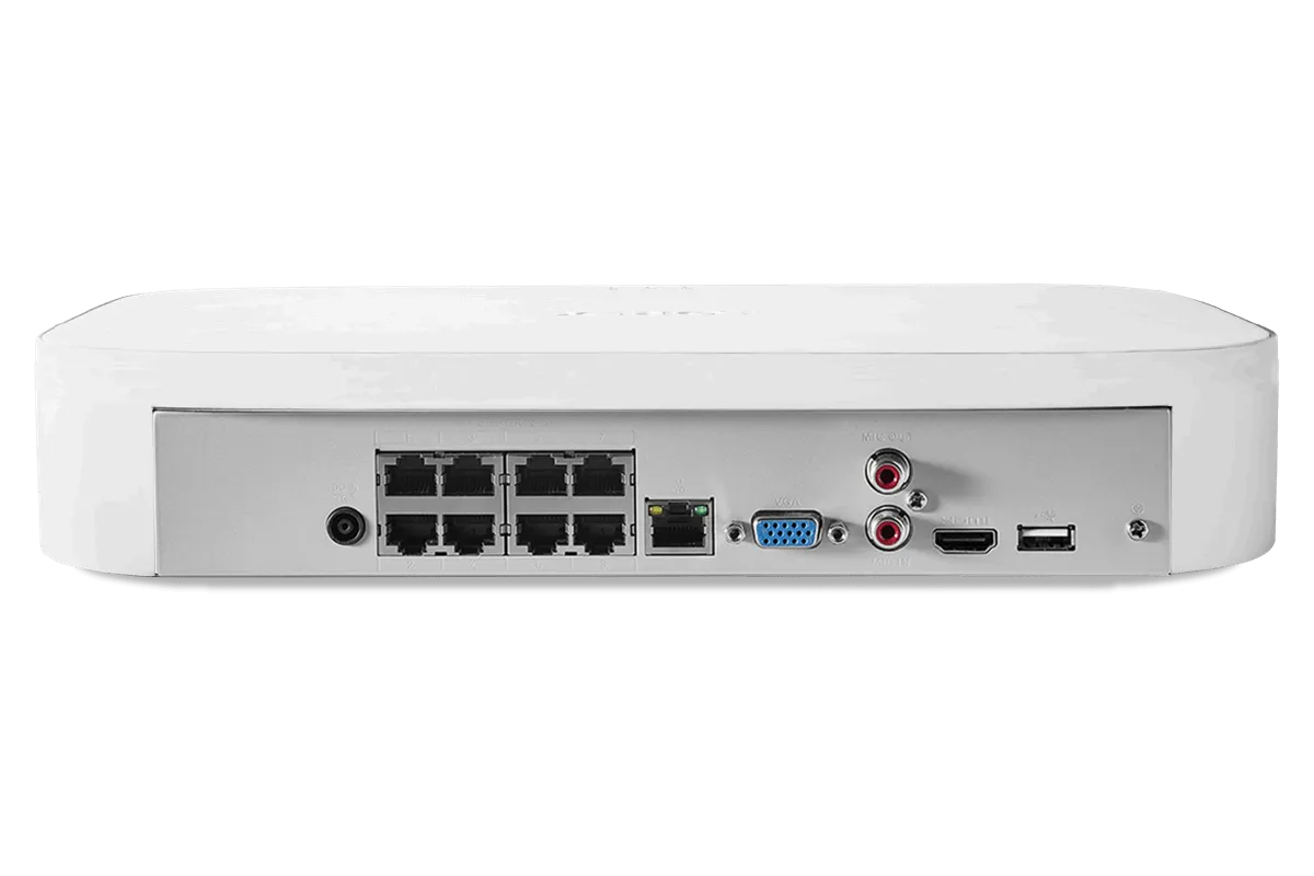 8-Channel NVR Fusion System with Six 4K Smart Deterrence IP Dome Security Cameras, Wi-Fi Floodlight and Indoor Camera