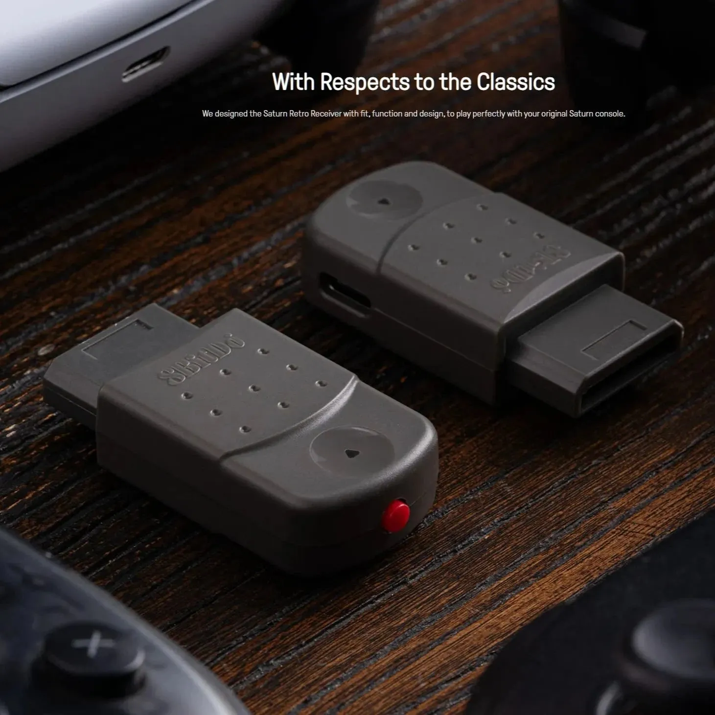 8BitDo Retro Receiver For Sega Saturn: Use 8BitDo, PS4, XBox, Switch Game Controllers