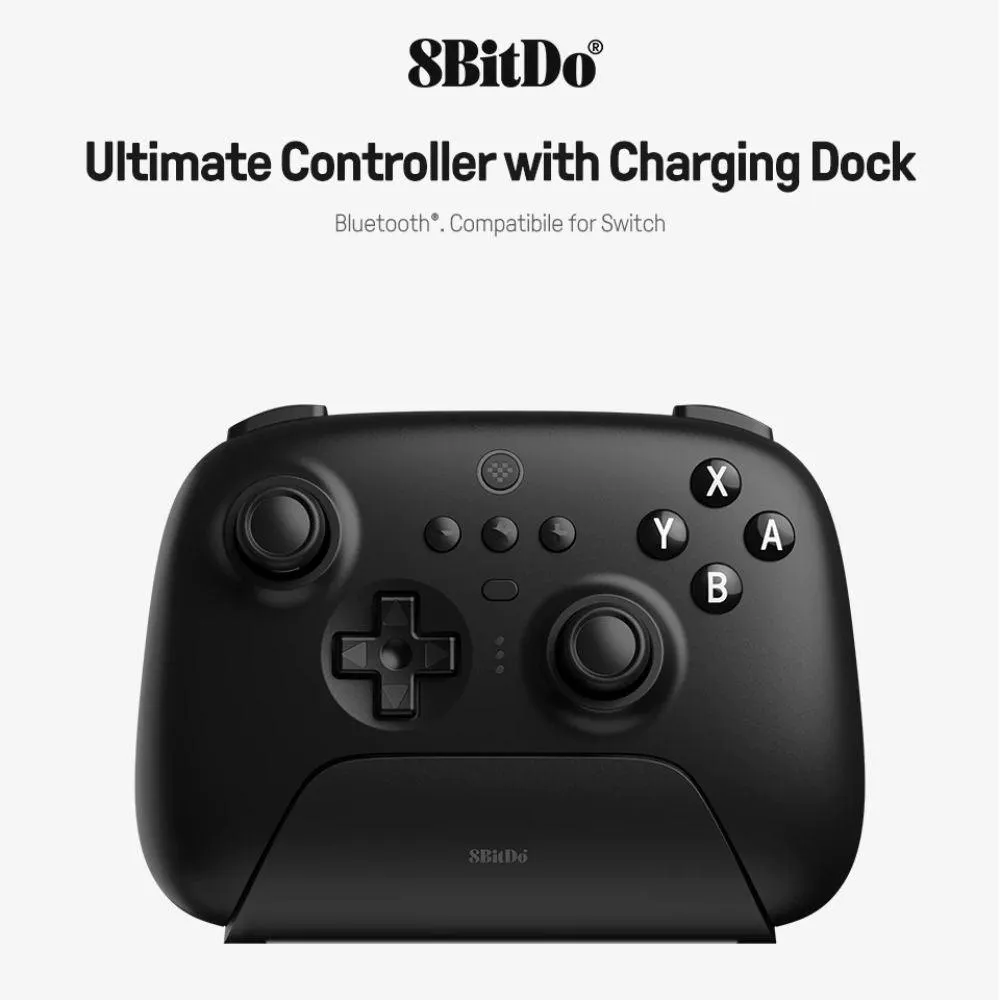 8BitDo Ultimate Bluetooth 2.4g Gaming Controller with Charging Dock: For Switch, Windows PC, Steam, Android, iOS