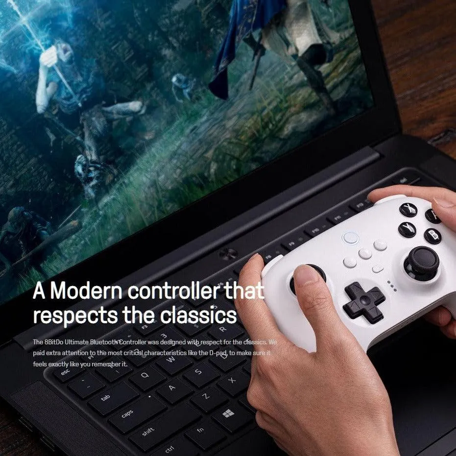 8BitDo Ultimate Bluetooth 2.4g Gaming Controller with Charging Dock: For Switch, Windows PC, Steam, Android, iOS