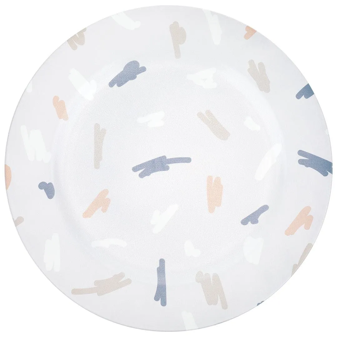 Abstract Fun Brushstrokes Acrylic Charger Plates