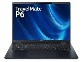 Acer TravelMate P6 Laptop, Intel Core i7-1185G7, 16 GB RAM, 512 GB SSD, 14" Inch WUXGA Display, Win 11 Pro, Black