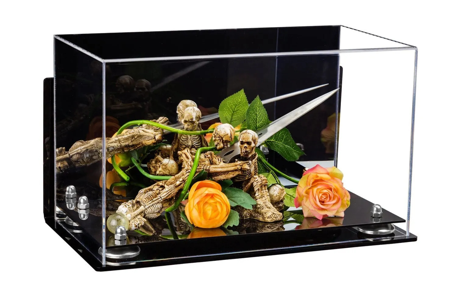 Acrylic Versatile Display Case 15 X 8 X 9  - Mirror Wall Mount (V11/A013)