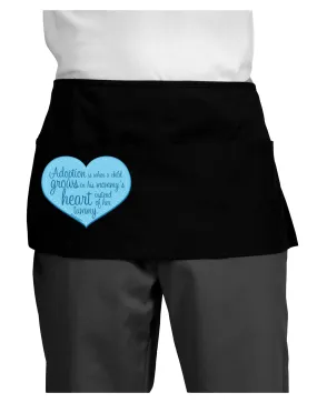 Adoption is When - Mom and Son Quote Dark Adult Mini Waist Apron, Server Apron by TooLoud