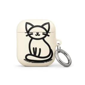 Adorable Cat AirPods® Case with Metal Carabiner - Durable & Impact-Resistant