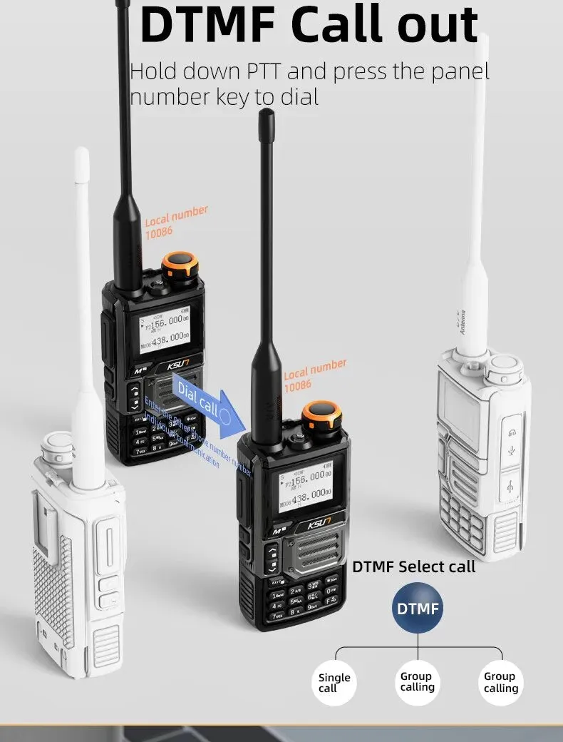 Airband Receiver Radio 5 Watt Walkie Talkie Professional Long Range Portable Rechargeable Uhf Vhf NOAA Walkie Talkie KSUT UV60D