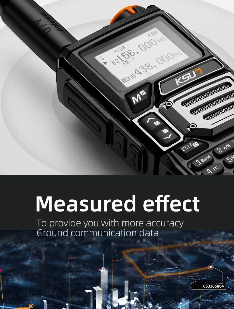 Airband Receiver Radio 5 Watt Walkie Talkie Professional Long Range Portable Rechargeable Uhf Vhf NOAA Walkie Talkie KSUT UV60D