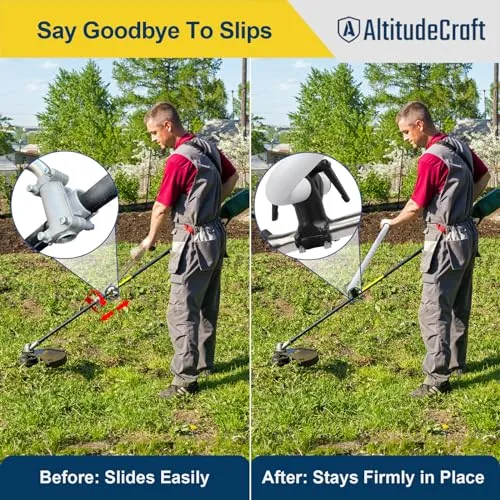 AltitudeCraft Upgraded Trimmer Handle, String Trimmer Handle Extension, Ergonomic Back Saver Lawn Trimmer Handle Grip - Universal Trimmer Handle for Easy Yard Trimming