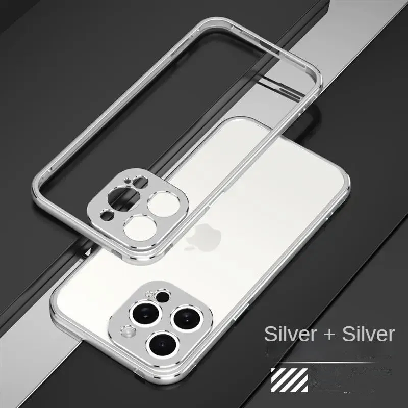 Aluminum Frame Metal Bumper Phone Case For iPhone