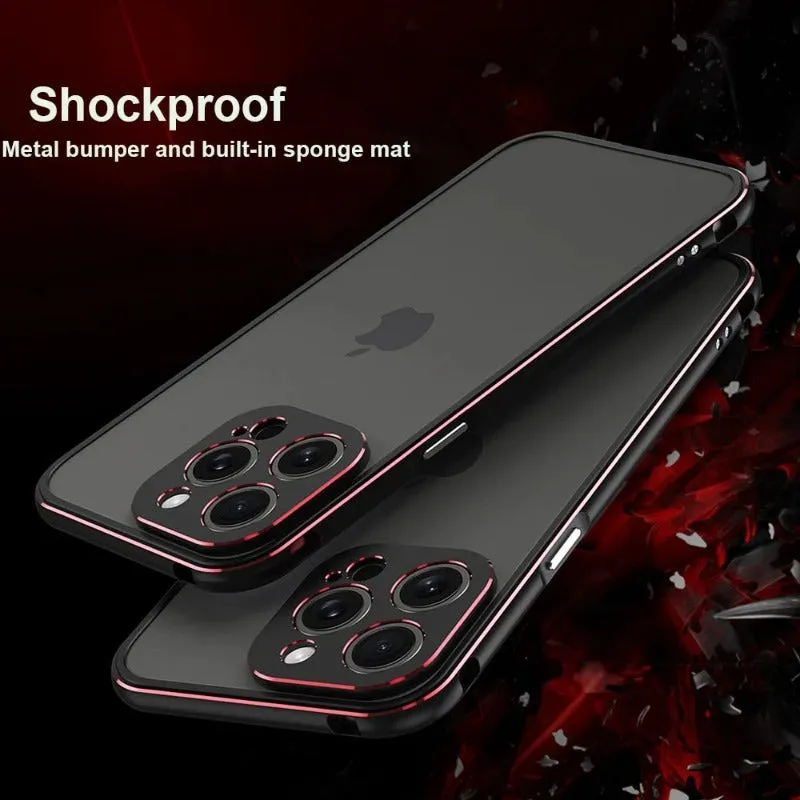 Aluminum Frame Metal Bumper Phone Case For iPhone