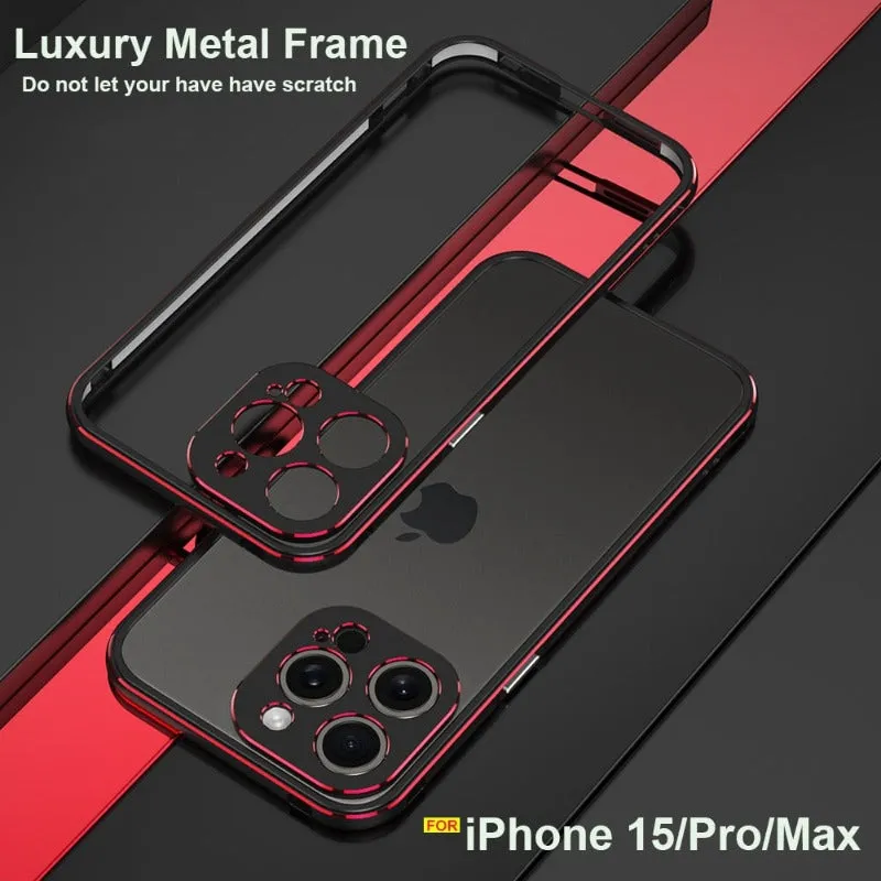 Aluminum Frame Metal Bumper Phone Case For iPhone