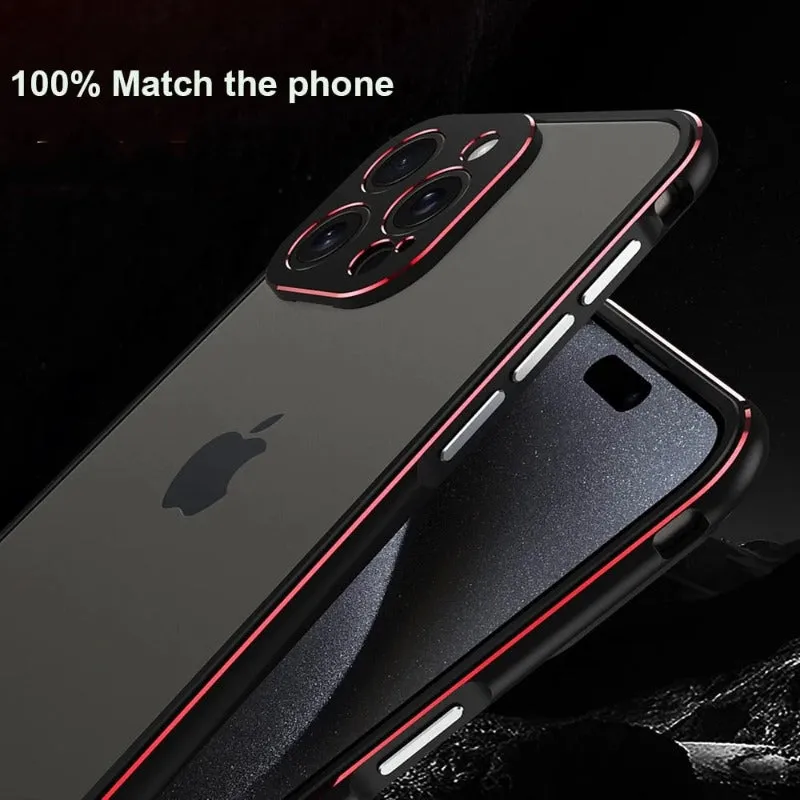 Aluminum Frame Metal Bumper Phone Case For iPhone