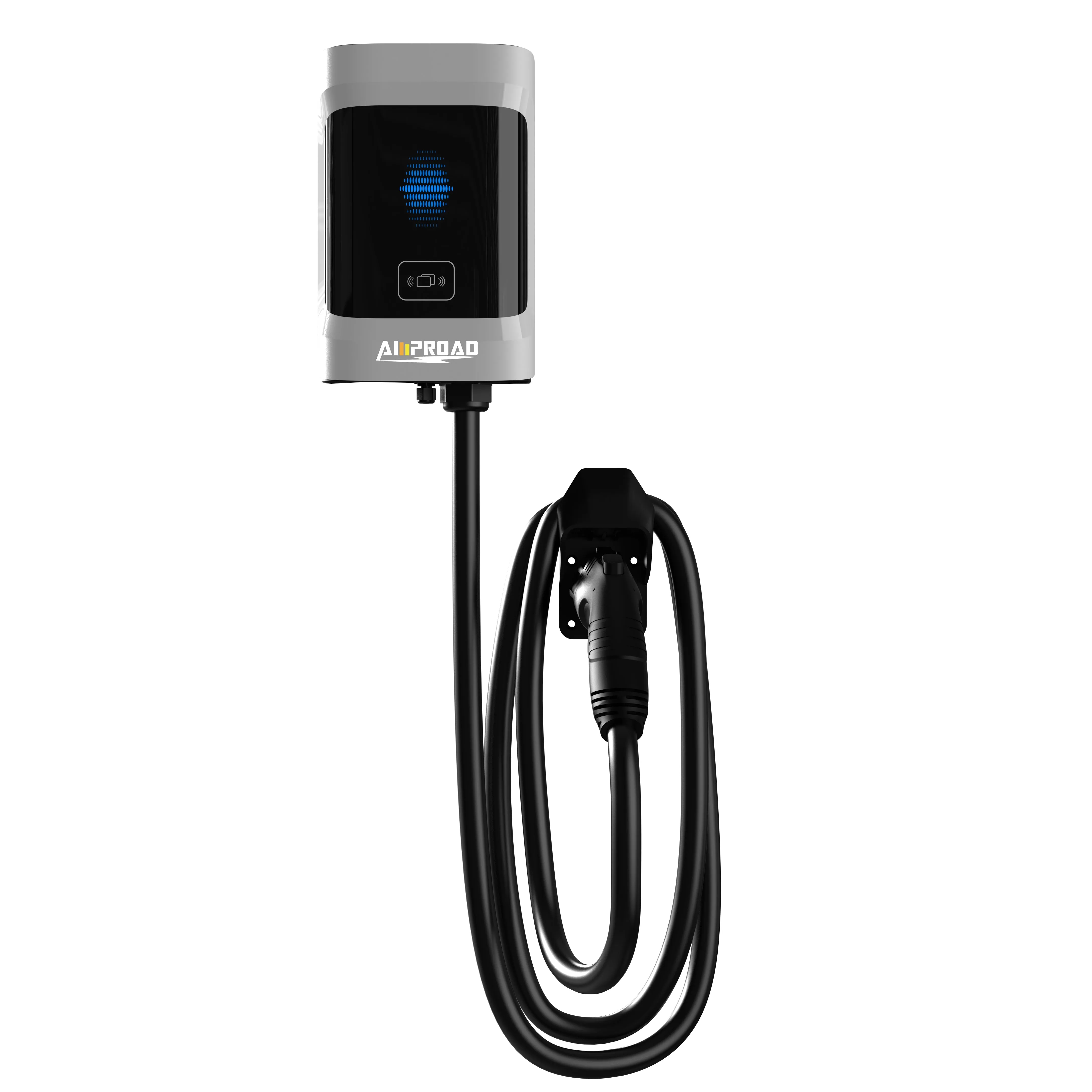 AMPROAD iHorn P12 Level 2 Home EV Charger | Hardwired EV Wall Charger | 240V | 48 Amp | 11.52kW | 25ft