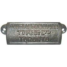 Anglo-Canadian drawer pull 3¾" x 1" in cast iron