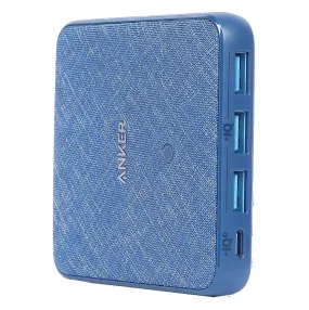 Anker PowerPort Atom III Slim 4 ports 65W & PIQ 3 - Blue Fabric A2045K31