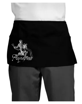 Aquarius Illustration Dark Adult Mini Waist Apron, Server Apron