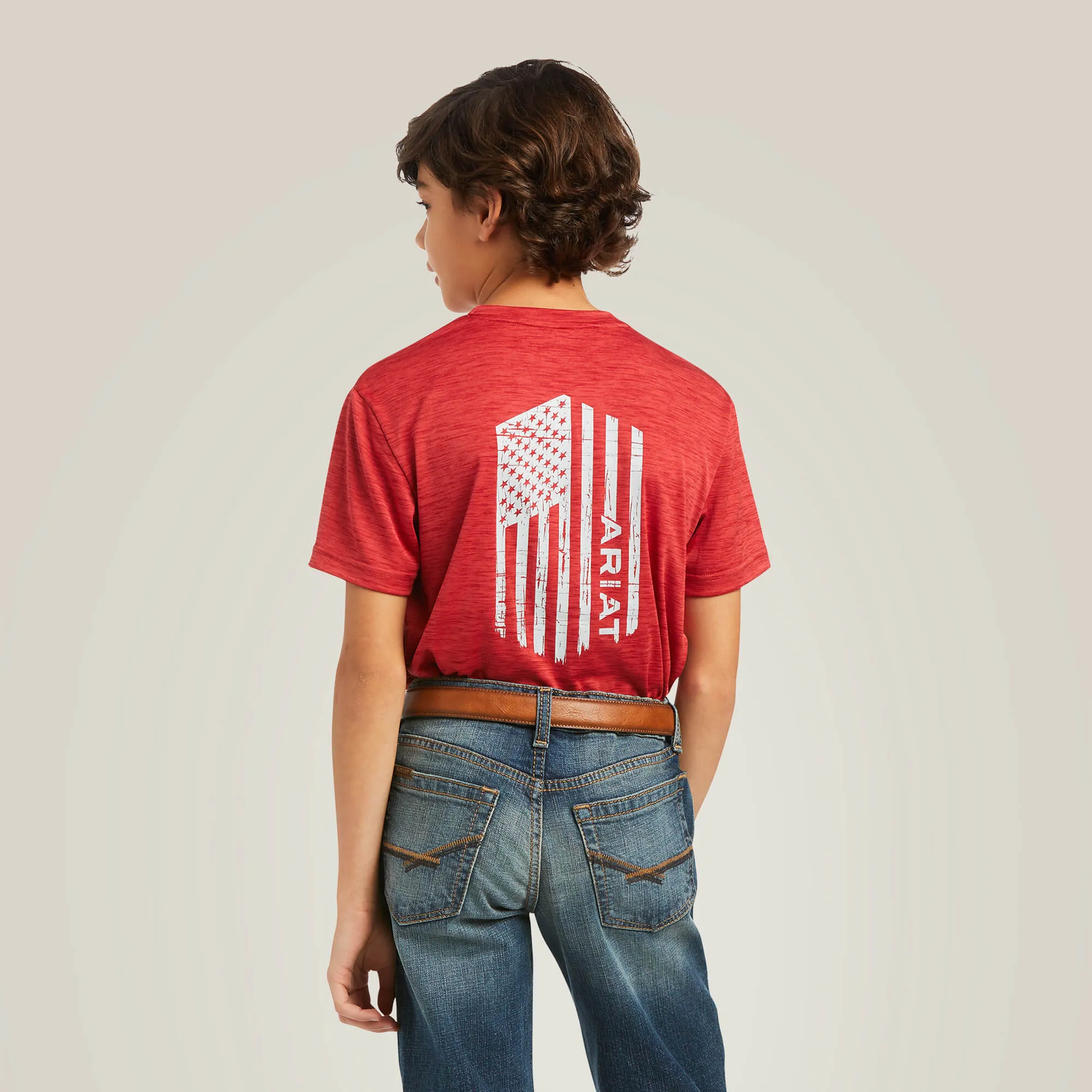 Ariat Boys Charger Vertical Flag Tee Style 10039583