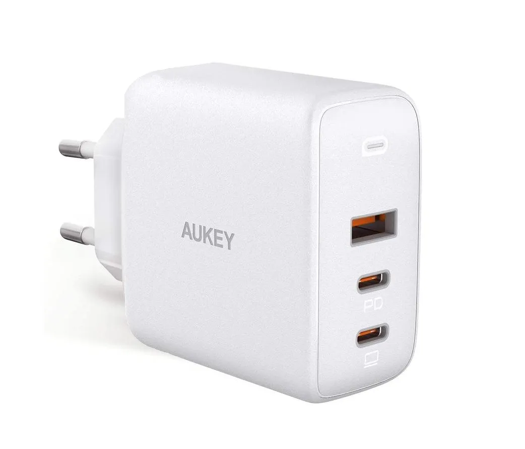 Aueky Omnia Mix 3 Pa-B6s Wall Charger 1X Usb 2X Usb-C Power Delivery 3.0 90W White