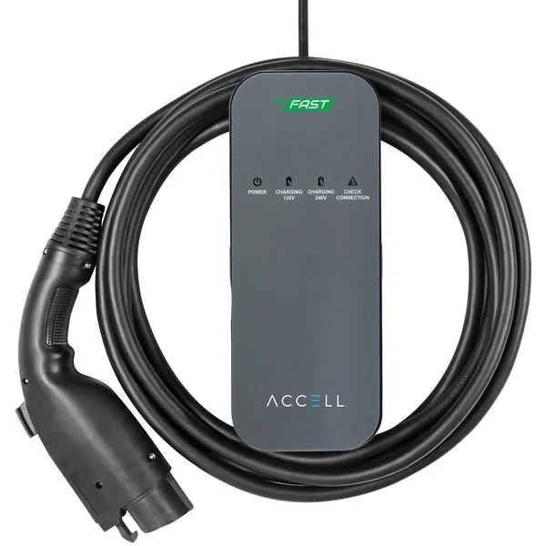 AxFAST(R) 16-Amp Dual-Voltage Level 1 or Level 2 Portable Electric Vehicle Charger (EVSE) with 24.6-Foot Cable