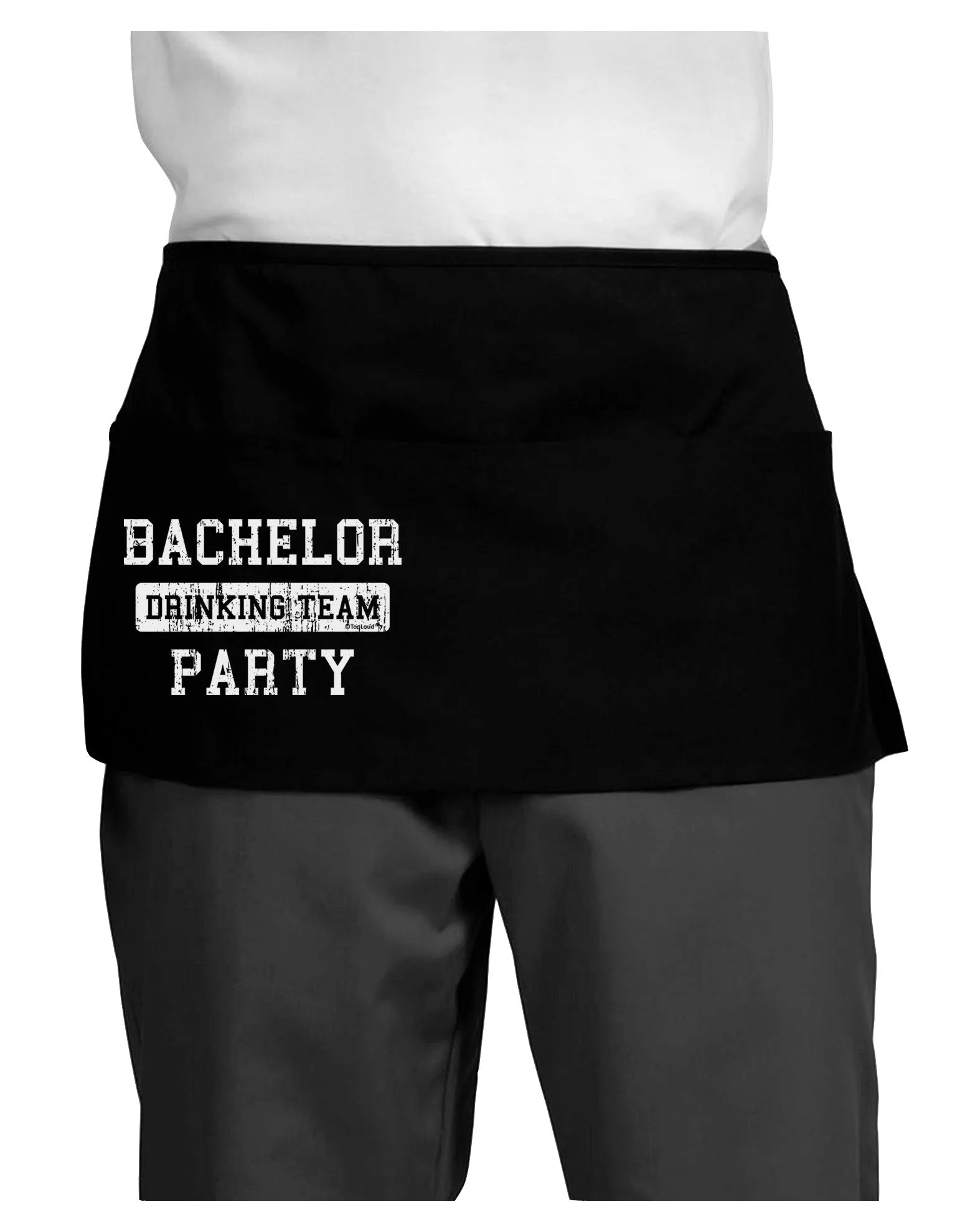 Bachelor Party Drinking Team - Distressed Dark Adult Mini Waist Apron, Server Apron