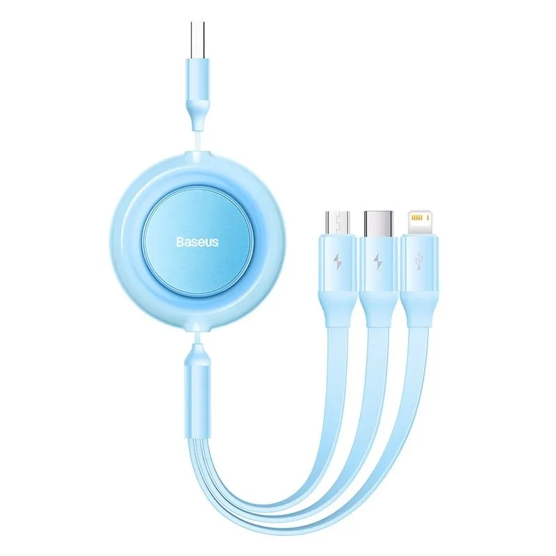 Baseus Bright Mirror 2 3in1 USB Type A to Micro USB   Lightning   Type C 3.5A 1.1m Cable