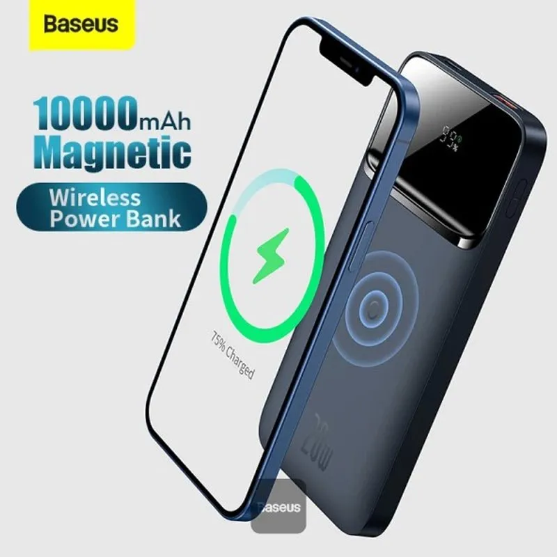 Baseus Magnetic Wireless Quick Charging Power Bank - 10000 mAh / 20W / Blue