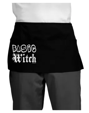 Basic Witch Distressed Dark Adult Mini Waist Apron, Server Apron