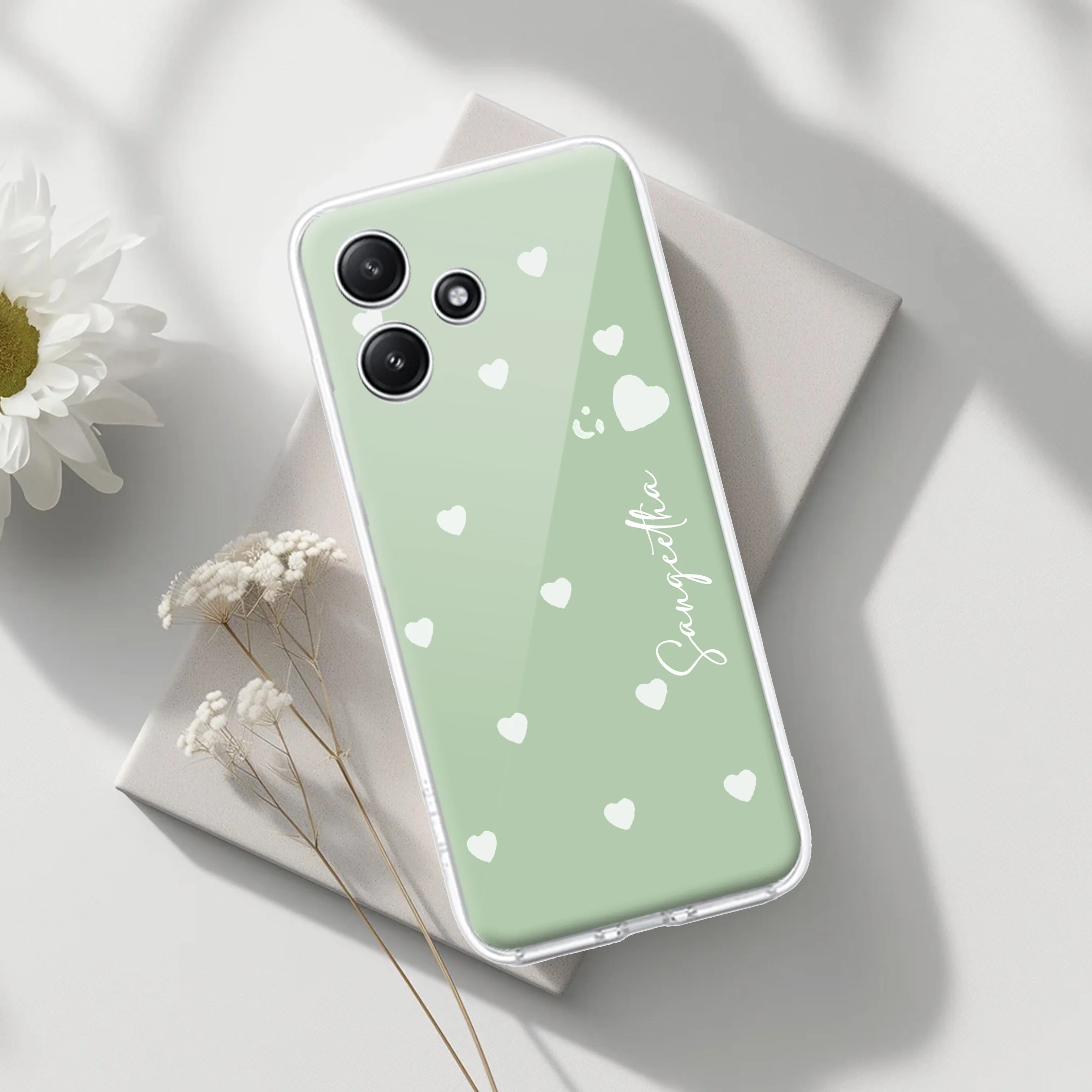 Be Loved Customize Transparent Silicon Case Mint Green For Poco